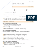 Devoir Surveillé 2: Exercice: Échauffement