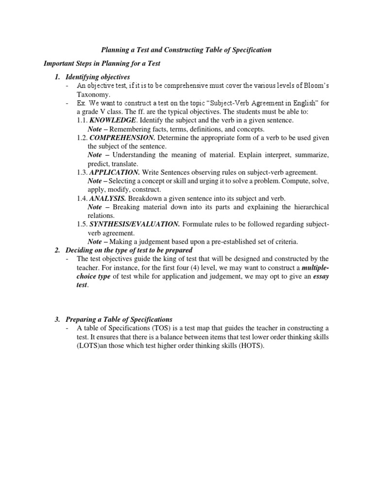 Test Planning and Item Construction Guide | PDF | Multiple Choice ...