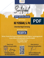 35. IKI YUSRAN, S. Pd - Universitas Negeri Semarang - Sertifikat Workshop Sitasi