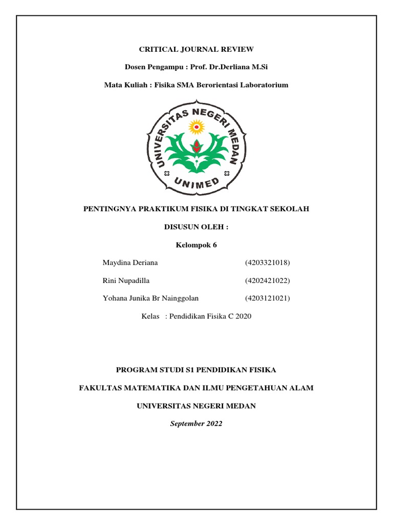 CJR - Fisika Sma Lab - Kelompok 6 | PDF