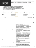 Carburetor - Adjust Idling Adjust Hot Start Device Check Float Level Checking Axial Play of Float - KTM 400 Owner's Handbook Manual