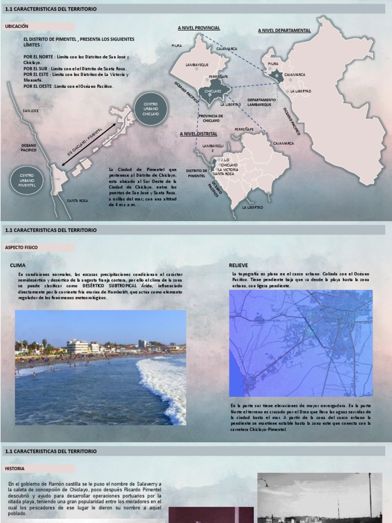 Mapa y Ubicación del Distrito de Pimentel | PDF | Geografía | Geografía ...