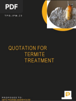 Quotation For Pest Control For Anti Termite Treatment | PDF