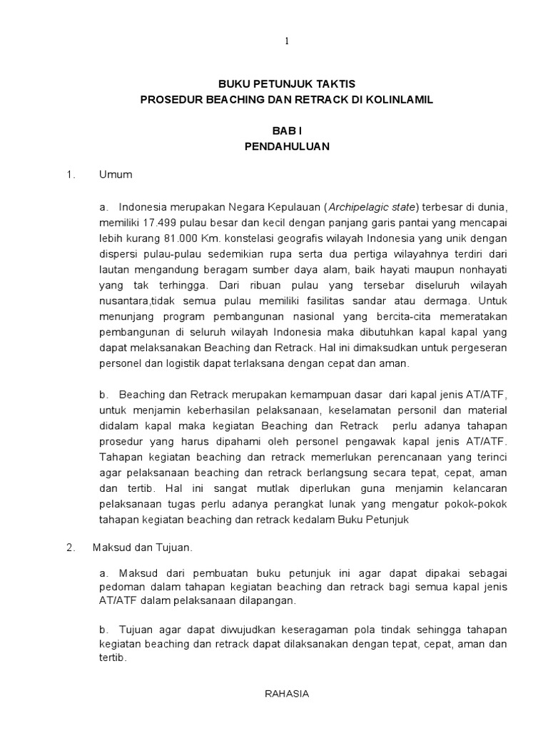 Prosedur Beaching Kapal AT/ATF | PDF