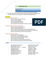 Speaking Test Guideline