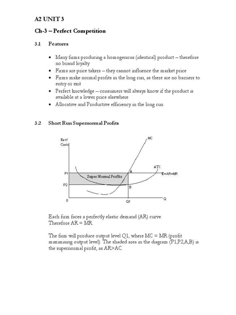 A2 unit 3 ch 3 perfect competition 3 1 features pdf