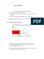 A2 Unit 3 Ch-4 - Monopolistic Competition: 4.1 Features