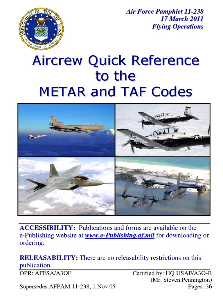 METAR and TAF Codes Guide for Aircrews | PDF | Meteorology ...