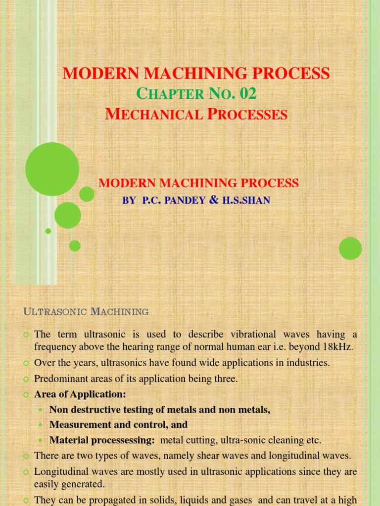 Modern Machining Process M P Hapter O PDF