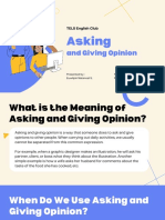 Asking and Giving Opinion