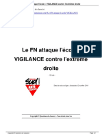Le FN Attaque L Cole VIGILANCE Contre L Extr Me Droite - A1794
