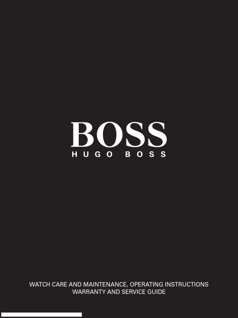 Hugo Boss 1512323 User Manual | PDF | Equipment | Clock