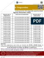 Calendario Segundas Ago Dic 2022