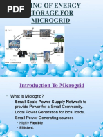 Sizing of Energy Storage For Microgrid