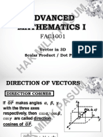 FAC1001 - Vector 3D (Ii) & Dot Product