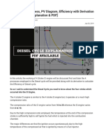 Diesel Cycle - Process, PV Diagram, Efficiency With Derivation & Applications (Explanation & PDF)