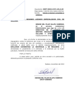 Solicito Se Declare Firme y Consentida La Demanda de Denise Silupu