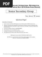 HKIMO Heat Round 2024 Exam Paper | PDF | Mathematics | Elementary ...