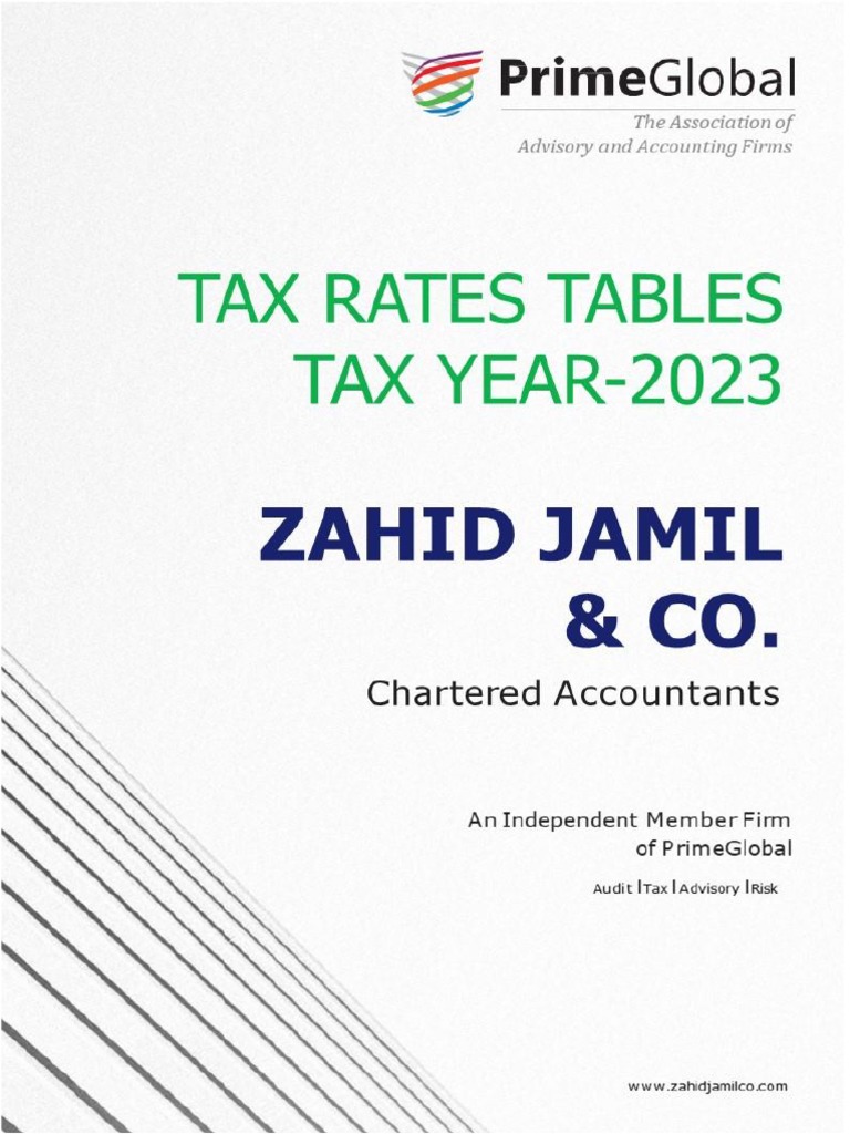 ZJC Tax Rates Tables - Tax Year 2023 | PDF | Taxes | Trade