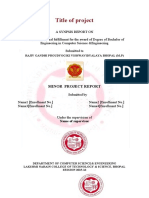 Synopsis Project Format - 1