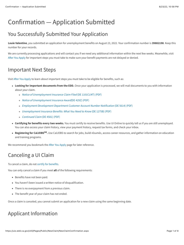 Confirmation - Application Submitted | PDF | Employment | Economies