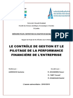 Controle de Gestion Et Pilotage de La Performance Financière de L'entreprise