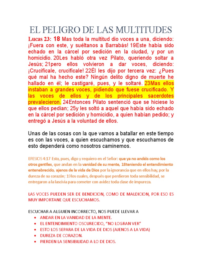 VOCES DE LAS MULTITUDES Continuara | PDF | Jesús | Poncio Pilato
