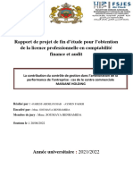 Rapport de Projet de Fin D'étude Pour L'obtention de La Licence Professionnelle en Comptabilité Finance Et Audit