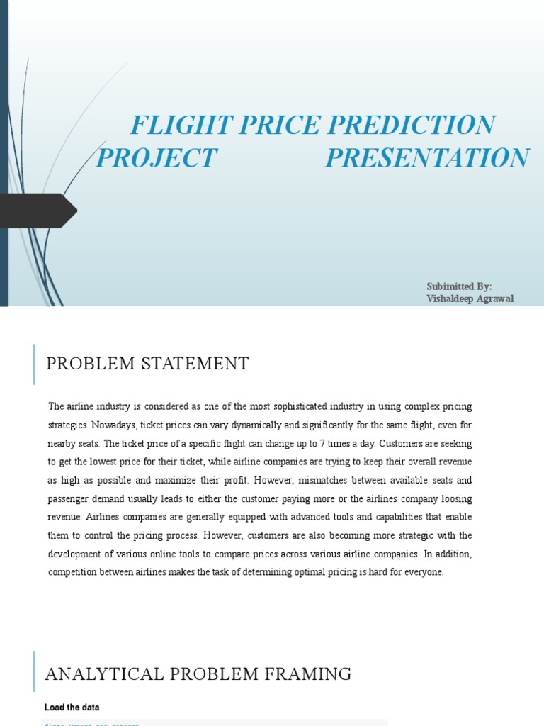 Flight Price Prediction Analysis | PDF | Applied Mathematics | Statistics