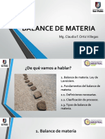 BALANCE DE MATERIA (Parte I)