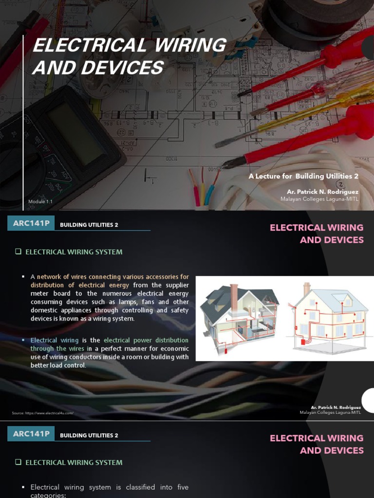 Lecture On Electrical Wiring and Devices (Part I) | PDF | Electrical