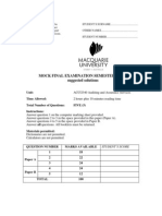 Mock exam paper with ACCG340 Auditing questions