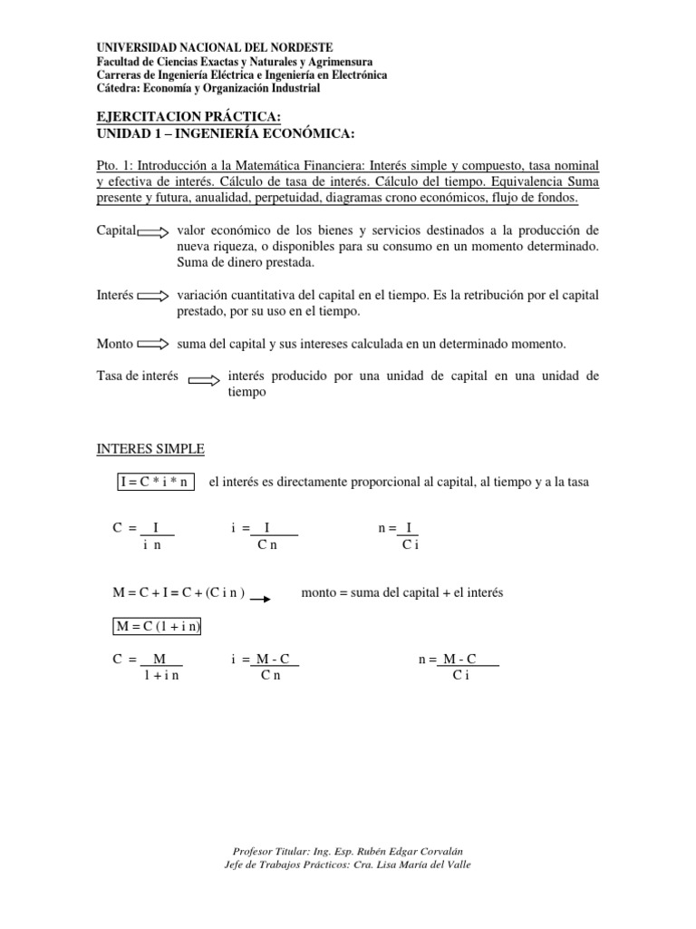 Ejercicios de Interés Simple y Compuesto | PDF | Interés | Finanzas ...