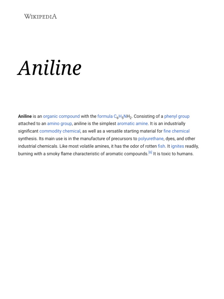Aniline intelligence overview