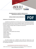 Recomendações ABHH Hematologia e Hemoterapia Pediátrica Doenças