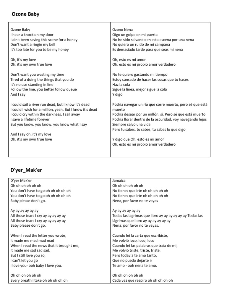 Letras de Led Zeppelin en Español | PDF | Entretenimiento (general ...
