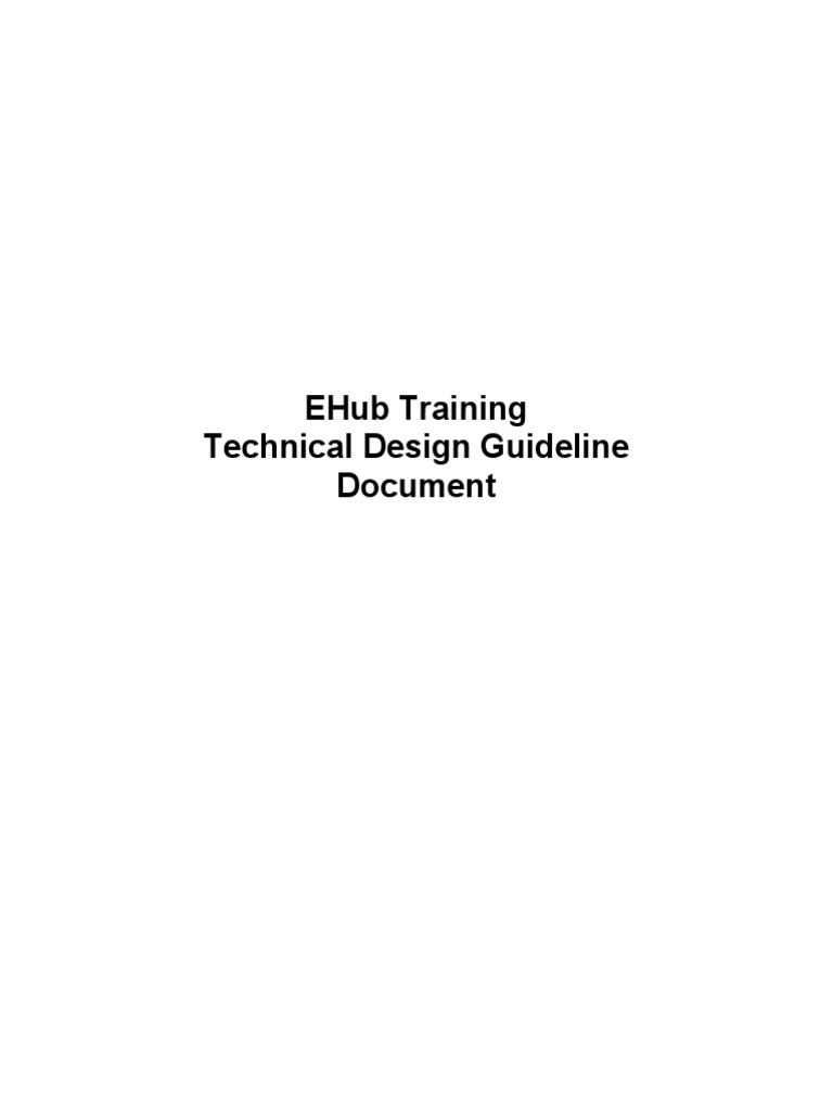 EHub Technical Design Guidelines | PDF | Data | Data Quality