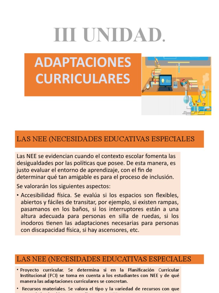 Adaptaciones Curriculares y NEE | PDF | Plan de estudios | Aprendizaje