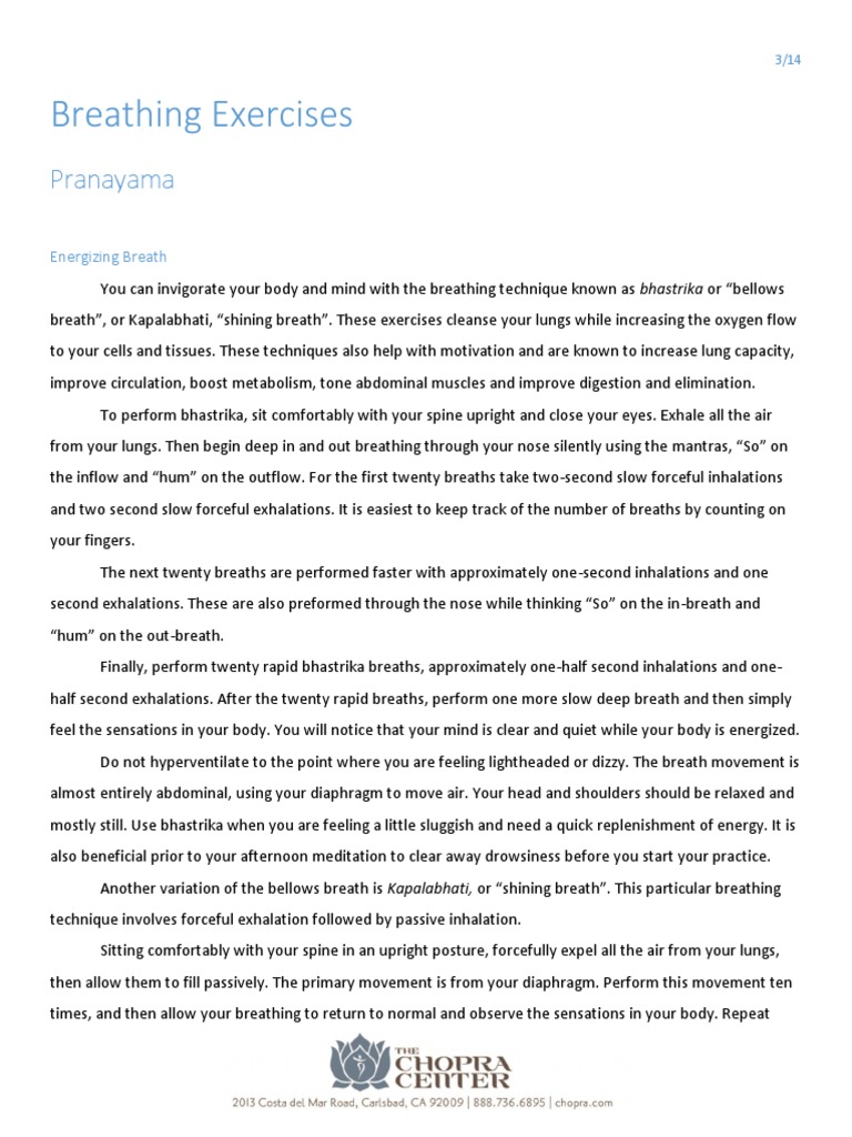 Breathing Exercises LH | PDF | Breathing | Exhalation