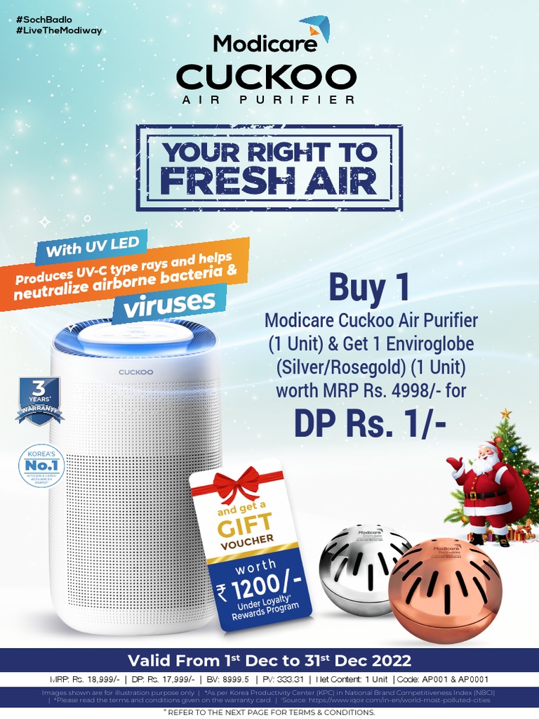 Modicare Cuckoo Air Purifier Dec 2022 PDF