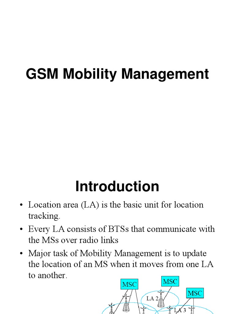 GSM Mobility Management | PDF | Computers