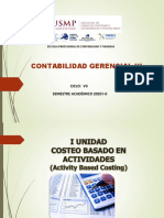 Unidad I Contabilidad Gerencial Iii 2020 Ii Usmp