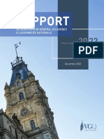 Rapport Du Vérificateur Général Du Québec, Décembre 2022