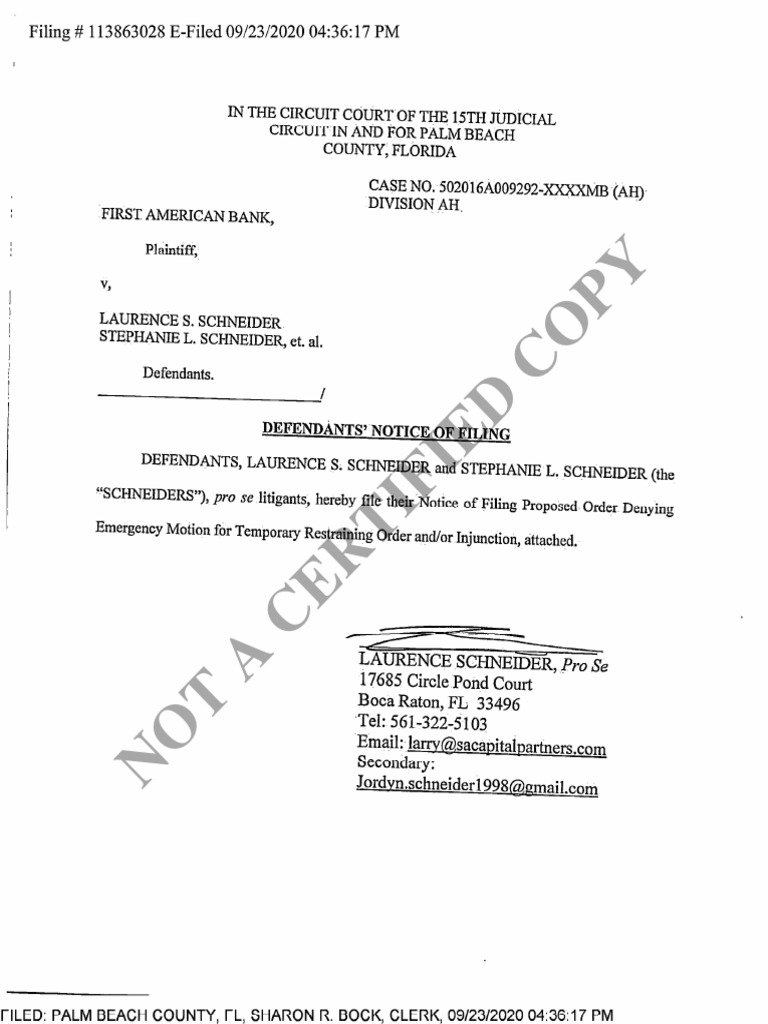 (16 009292 599) Proposed Order Denying Emergency Motion For Tro PDF