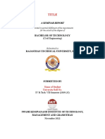Format of Seminar Report