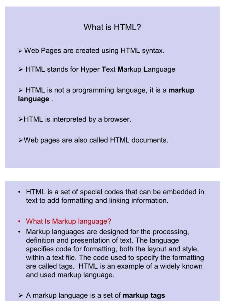 Markup: Language | PDF | Html Element | Markup Language
