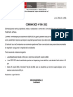 Comunicado N°036-2022