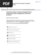 Automatic Object Oriented Coding Facility For Product Life Cycle Management of Discrete Products