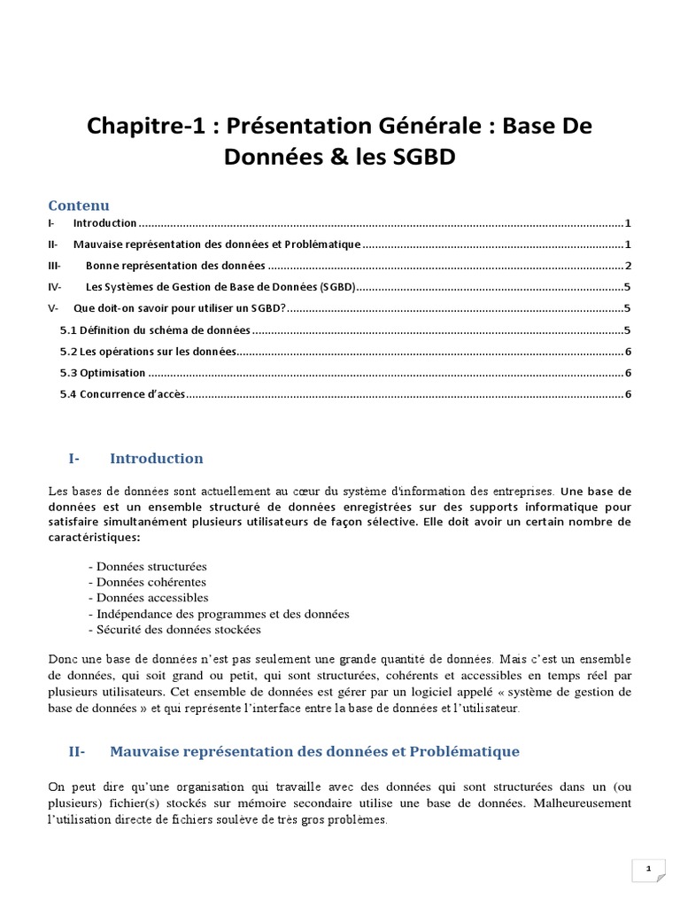 Bases de données et SGBD : Guide essentiel | PDF | Bases de données ...