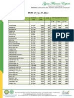 PRICE LIST 22.04.2022